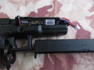 AEP Air Electric Pistol Li-Po Batteria 7.4V 550mAh 20C DP-L7-015 by Dragonpro